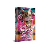 Müzik Dinleyen Kedi Tasarımlı Çizgili Not Defteri – 13x21 Cm Sert Kapak 192 Sayfa