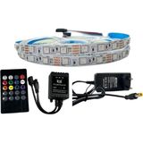Müzik Modlu Ir Kumandalı Rgb Şerit LED Set 5050 Ledli 3çipli 5metre IP20 - 5 m - Çok Renkli
