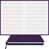 Müzik Nota Defteri - (Anahtarsız)% 100 El Yapımı, El Dikişi, (İplik Dikiş) Kumaş Ciltleme A/5 - Mor