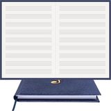 Müzik Nota Defteri (Anahtarsız)% 100 El Yapımı, El Dikişi, (İplik Dikiş) Kuşe Ciltli (A/4) Lacivert