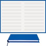 Müzik Nota Defteri - (Anahtarsız Sol Kesik Çizgili)% 100 El Yapımı, El Dikişi, (İplik Dikiş) Termo Deri A/5 - Mavi