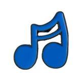 Müzik Nota Figürlü Mavi Hediyelik Rozet