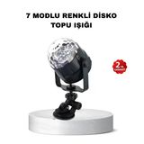 Müzik Ritmine Duyarlı Renkli Disko Topu 7 Modlu Işıklı Parti Lambası Diğer