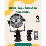 Müzik Ritmine Uyumlu 7 Modlu Renkli Disko Topu Işığı - Beyaz - Sarı - 1 - 10 W