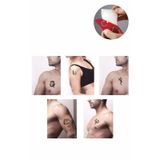 Müzik ve Dans Desenleri Hint Kınası ile Geçici Dövme Yapma Seti