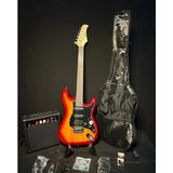 Müzikhane Cheryburst Elektro Gitar Seti Hss Manyetik 15w Amfi ile Kılıf Kapo Askı Yedek Tel Tuner Pena