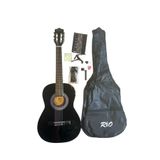 müzikhane Siyah Klasik Gitar 3/4 7 14 Yaş Kılıf Pena Kapo Sticker Askı