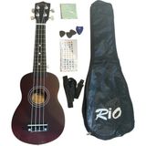müzikhane Soprano Kahverengi Ukulele Kılıf Askı Pena Stiker