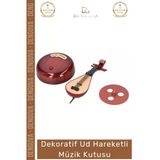 #Müzikkutusu Ahşap Görünümlü Dekoratif Dönen Mekanizmalı Otantik Zarif Tasarım Ud Hareketli Müzik Kutusu Vitrin