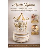#Müzikkutusu Atlı Karınca Gold Beyaz Nostaljik Hediye Dekoratif Kurmalı Retro Mekanizma Müzik Kutusu Vitrin
