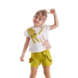 Muzip Kediler Kız Çocuk T-shirt Şort Takım