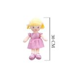 Muzip Store Elbiseli Bez Bebek 30CM Mor