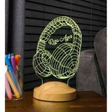 Müzisyen Hediyesi Kulaklık Şeklinde Kişiye Özel 3D Led Lamba