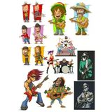 Müzisyen Sticker Set-1 12 Parça Telefon, Tablet, Defter, Laptop Sticker