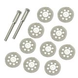 MUZIXU Elmas Kesme Tekerleği Kesme Diskleri Kaplamalı Döner Aletler W/Mandrel 22 mm Dremel için (10 adet) 22 22-43
