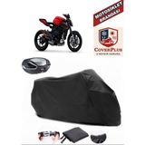 Mv Agusta Brutale 800 Rosso Branda Siyah Arka Çanta Uyumlu(Topcase) Motosiket Brandası Motor Örtüsü Çadır Su Geçirmez Motosiklet Kılıfı Motor Brandası,lastikli,taşıma Torbalı