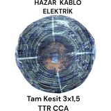 Mvc 3x1,5 Ttr Cca Tam Kesit Kablo Siyah Renk 100 Metre