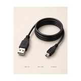 MVLH Premium 1.5 Metre Mini USB Kablosu - USB 2.0 Harici Disk Kamera Araç İçi Kamera Mp3 Çalar Navigasyon Veri Aktarımı Hızlı Şarj Bağlantı Kablosu