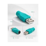 MVLH PS2 Dişi to USB 2.0 Erkek Klavye Fare Çevirici - PC Dönüştürücü Adaptör Yüksek