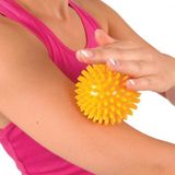 Mvs El Egzersız Masaj Ve Duyu Topu , Yumusak Dıkenlı Top Sarı Renk 8 Cm