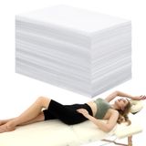 MVSUTA 50 Parça Beyaz Tek Kullanımlık Çarşaf Dokumasız Kumaş SPA Masa Örtüsü Masaj Güzellik Dövmeleri için Su Geçirmez Yatak Örtüsü, 71 inç x 181 cm