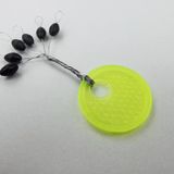 MVUYO 60 adet 10 Grup Seti Kauçuk Uzay Fasulyesi Deniz Sazan Sinek Balıkçılık için Siyah Kauçuk Oval Tıpa Balıkçılık Bobber Float (XL)