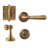 MVUYO Bölünmüş kapı kilidi pirinç fransız Vintage dilsiz manyetik yatak odası iç odası kapı katı ahşap kapı kolu Lockset