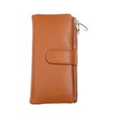 MVUYO FMURY kadın Pu deri cüzdan kadın uzun çile çantalar büyük kapasiteli para çantası telefon cep çok fonksiyonlu debriyaj bozuk para kartı tutucu, Turuncu, 19x10cm, Tek Stil