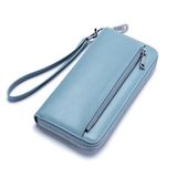 MVUYO FMURY Moda Kadın Cüzdan Fermuarlı Çantalar Uzun Bölüm Debriyaj Cüzdan Yumuşak Deri Çantalar Para Çantası, D, 20CM, Tek Stil