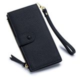 MVUYO FMURY Moda Kadın Cüzdan Fermuarlı Çantalar Uzun Bölüm Debriyaj Cüzdan Yumuşak Deri Çantalar Para Çantası, E, 18.5CM, Tek Stil