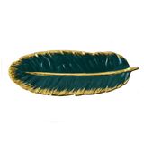 MVUYO FMURY Seramik Tüy Tabağı Sofra Takımı Meyve Atıştırmalık Tepsisi Mutfak Ev Dekorasyon Aksesuarları Akşam Yemeği Suşi Kek Tabağı (36 x 12,5 cm)