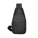 MVUYO Göğüs Çantası Su Geçirmez Kese İnek Derisi Crossbody Çanta Büyük Kapasiteli Omuz Çantası (D)