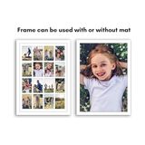 MWX Teknoloji 18X16 Kolaj Resim Çerçevesi - (16) 4x6 Resim Çerçevesi Açıklıkları Veya Bir 18X16 Fotoğraf Çerçevesi Olarak Kullanın - Ahşap Tasarlanmış, Cilalı Pleksiglas, Duvar Için Asma Donanımı - -- - Option-1
