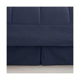 MWX Teknoloji 2 Yastık Kılıfı & 2 Yastık Kılıfı & Yatak Eteği Dört Mevsim Sıcaklık, Ince Çift Fırçalı MIKROFIBER/%100 Fiber Dolgu, Yunan Anahtar Lacivert, Kraliçe - 001-Renkli - Option-1