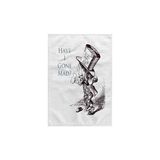 MWX Teknoloji 3D Rose Hatter Have I Gone Mad Alice In Wonderland El/spor Havlusu, 15 x 22 - 001-Beyaz - Option-1
