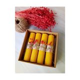 MWX Teknoloji (4 Adet) 14CM x 3cm Doğal Petek Mum Hediyelik Bal Mumu Mum Besswax Arı Mumu - Option-1
