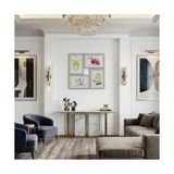 MWX Teknoloji 4'lü Modern Duvar Çerçeve Seti – 28.8 cm x 28.8 Cm, 10X15 cm Fotoğraf Uyumlu, Dekoratif Şık Tasarım (Gri) - -- - Option-1