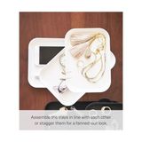 MWX Teknoloji Anasayfa Rin 3 Katmanlı Aksesuar Tepsisi - Mücevher Tutucu ve Depolama Düzenleyici, Ahşap Vurgulu Metal - Çelik - 0 - Siyah - Option-1