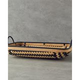 MWX Teknoloji Bamboo Bambu Dekoratif Tepsi Natural-Siyah - Kestane Akaju - Option-1