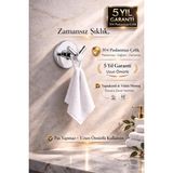 MWX Teknoloji Banyo 304 Paslanmaz Çelik V Bornoz Havluluk, Askılık – 5 Yıl Garantili – Yapışkanlı & Vidalı Montaj - 001-Beyaz - Option-1
