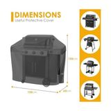 MWX Teknoloji Bbq Mangal Örtüsü, Gazlı, Kömürlü Grill Koruma Brandası, Su Geçirmez, Dış Mekan Barbekü Mangal Kılıfı - 120-60-120 cm - Ahşap - Option-1