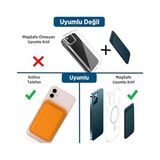 MWX Teknoloji Bix Tmw1 Magsafe Deri Kartlık Manyetik Telefon Cüzdanı Karbon Siyahı - Option-1
