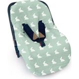 MWX Teknoloji Deux LAPINS%100 Pamuk Müslin Ana Kucağı Kılıfı - Mono Lapin Matcha Green PSTKLF-MHG-000STD - Option-1 - 001-Renkli