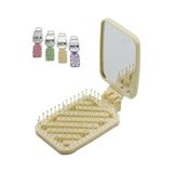 MWX Teknoloji Dikdörtgen Katlanır Aynalı Tarak – Çocuk ve Yetişkin Kullanımı Için | Çanta Boy, Taşınabilir, Ergonomik Plastik Tarak (17,5 Cm) – Katlanır Ayna ve Delikli Tasarım Karışık Renk - Option-1