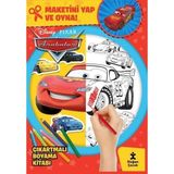 MWX Teknoloji Disney Arabalar Çıkartmalı Boyama Kitabı Maketini Yap ve Oyna - Option-1