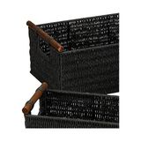 MWX Teknoloji Ev Essentials Sepet Seti, Ahşap Kulplar, 3'lü Set - Kestane Akaju - Option-1