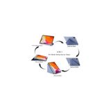 MWX Teknoloji - Galaxy Tab S9 Fe/ S10 Fe 10.9 Inch ile Uyumlu Kalem Bölmeli Katlanabilir Standlı Akıllı Kapak - Kırmızı - Option-1 - Altın