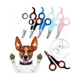 MWX Teknoloji Kedi Köpek Tırnak Makası – Renkli Paslanmaz Çelik Tırnak Kesici – Evcil Hayvanlar Için Güvenli ve Ergonomik Tırnak Makası – Kedi, Küçük Köpek Asorti Çok Renkli 2 Adet Tırnak Makası (2, Mavi) - Option-1