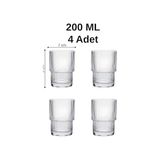 MWX Teknoloji Life 4 Adet 200 ml Origami Stil Dayanıklı Borosilikat Cam Su Meşrubat Kahve Bardağı MIT1198 - 0 - Siyah - Option-1