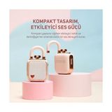 MWX Teknoloji Mini 12 Pembe Fotoğraf Makinesi 28'li Albüm 10'lu Film ve Lovelock Bluetooth Hoparlör Seti - Açık Bej